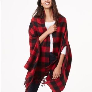 LOFT Buffalo Plaid Wrap Scarf